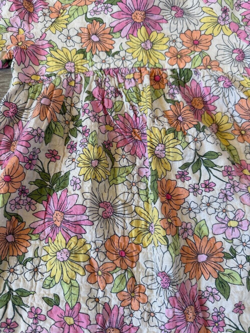 Zara Girls Floral Puff Sleeve Dress Size 4-5 Years 110cm - Picture 2 of 9